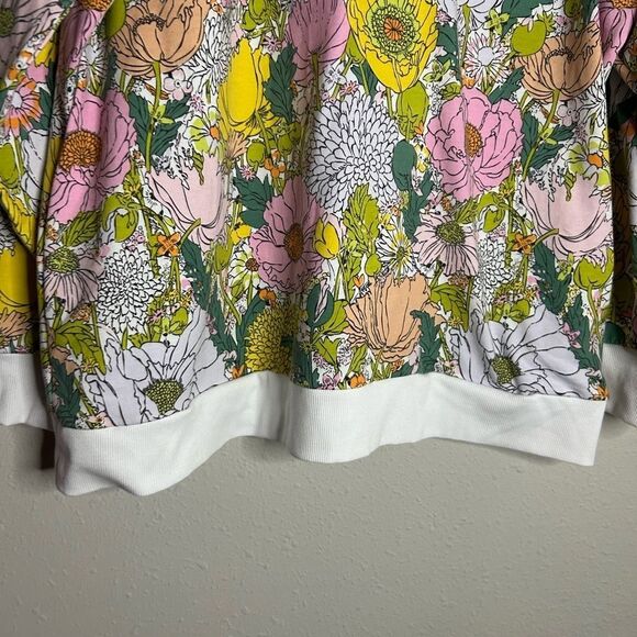 Vera Bradley Plus Size French Terry Quarter Zip Sweatshirt with Pockets - Picture 8 of 13